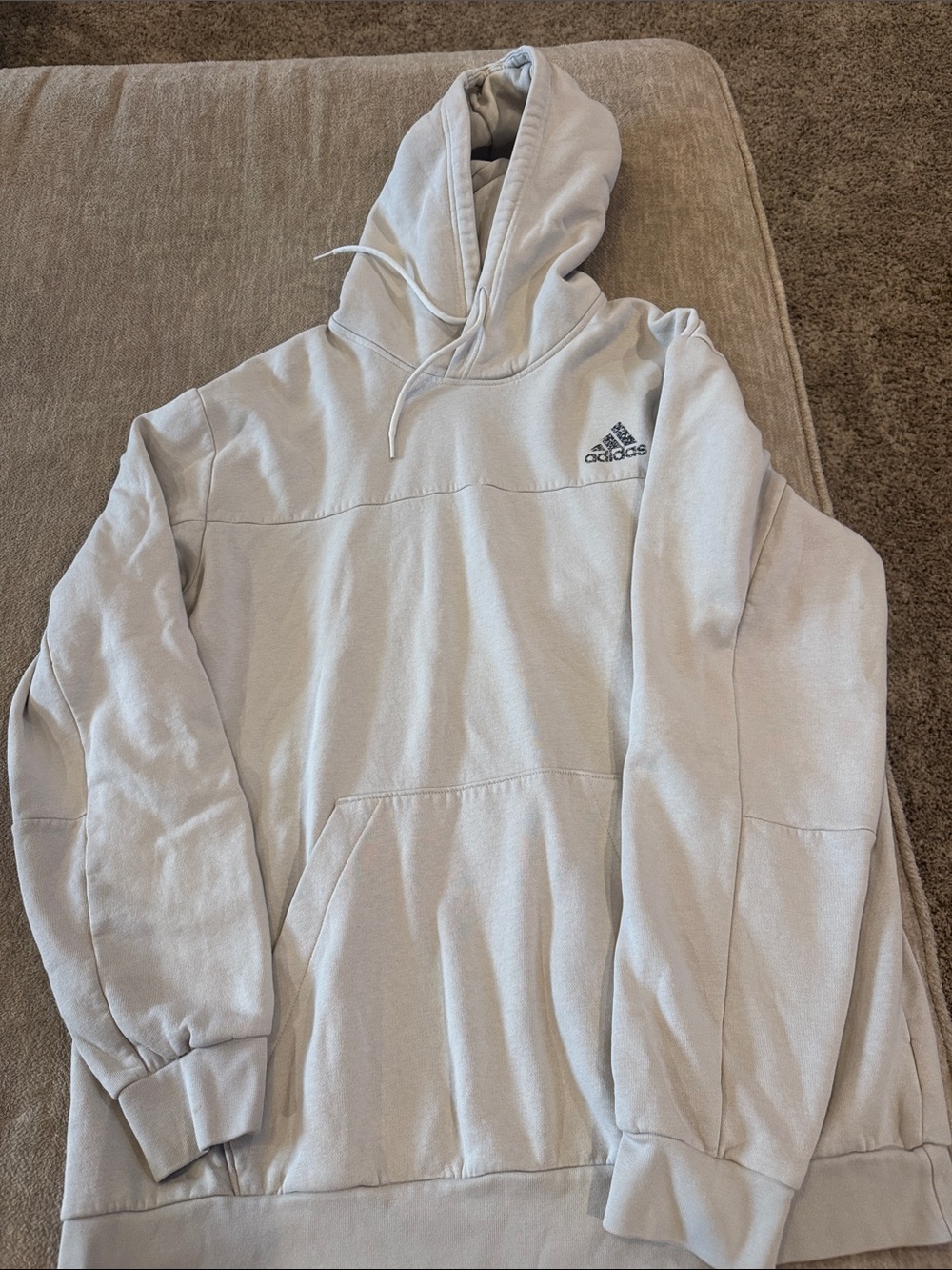 adidas Light Gray Pullover Hoodie